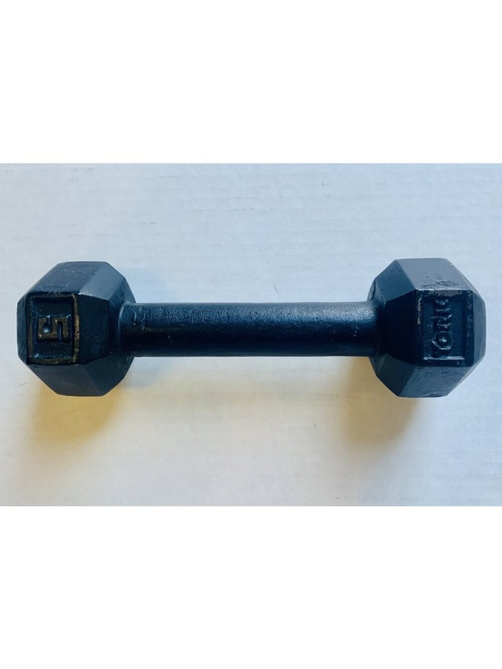 1 Vintage York 5lbs Hex Dumbbell, Black, Weights, Active, Toning Weight Lifting